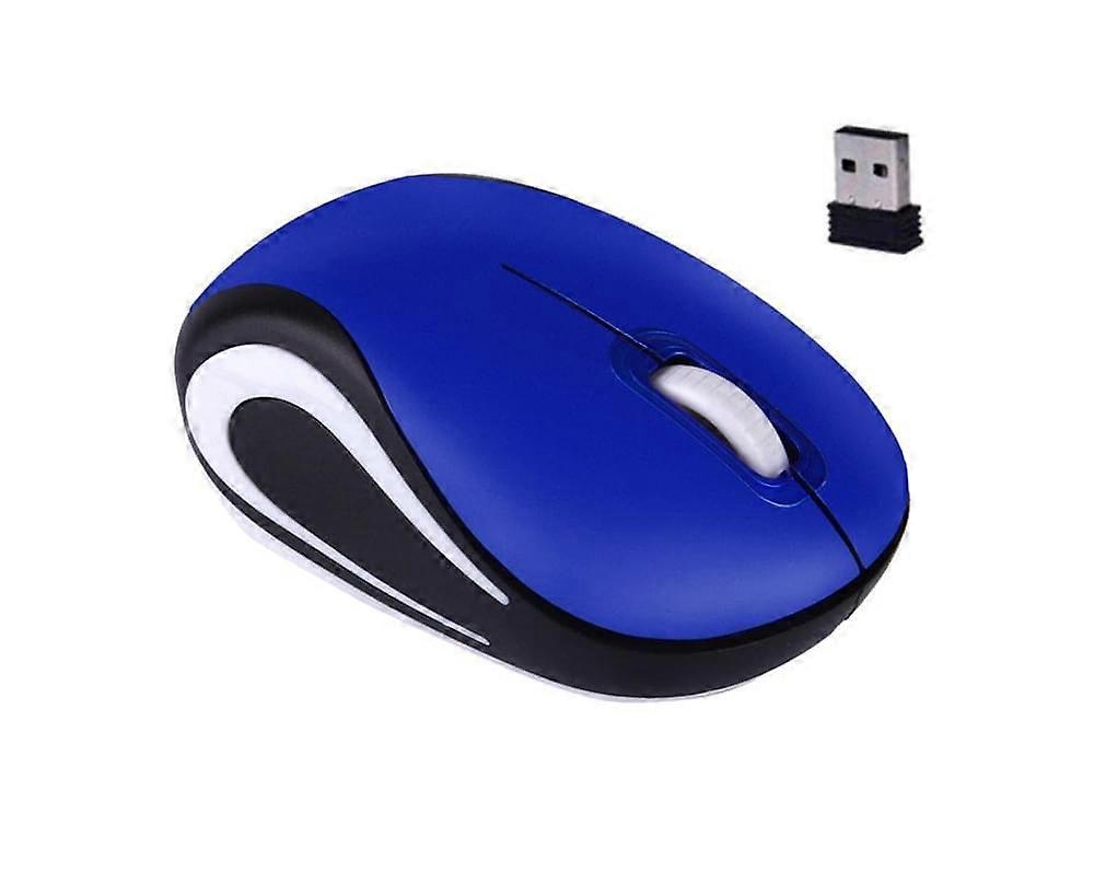 Portable PC Notebook 800/1200DPI USB 3 Keys Optical 2.4G Mini Wireless Mouse - Blue