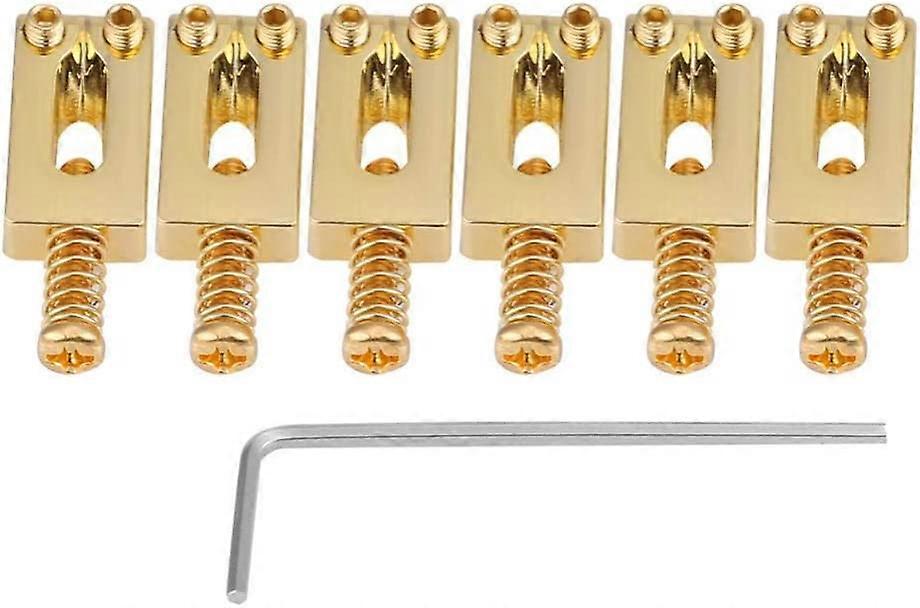 Gitarr Stall Sadel 6 st Elgitarr Tremolo Sadlar Stall för elgitarr Ersättning med skiftnyckel