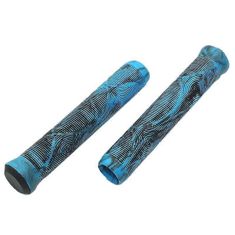Bike Grips Soft Flangeless Anti-slip Bicycle Handlebar Grips For Scooter Bars Bmx Bikes Blue
