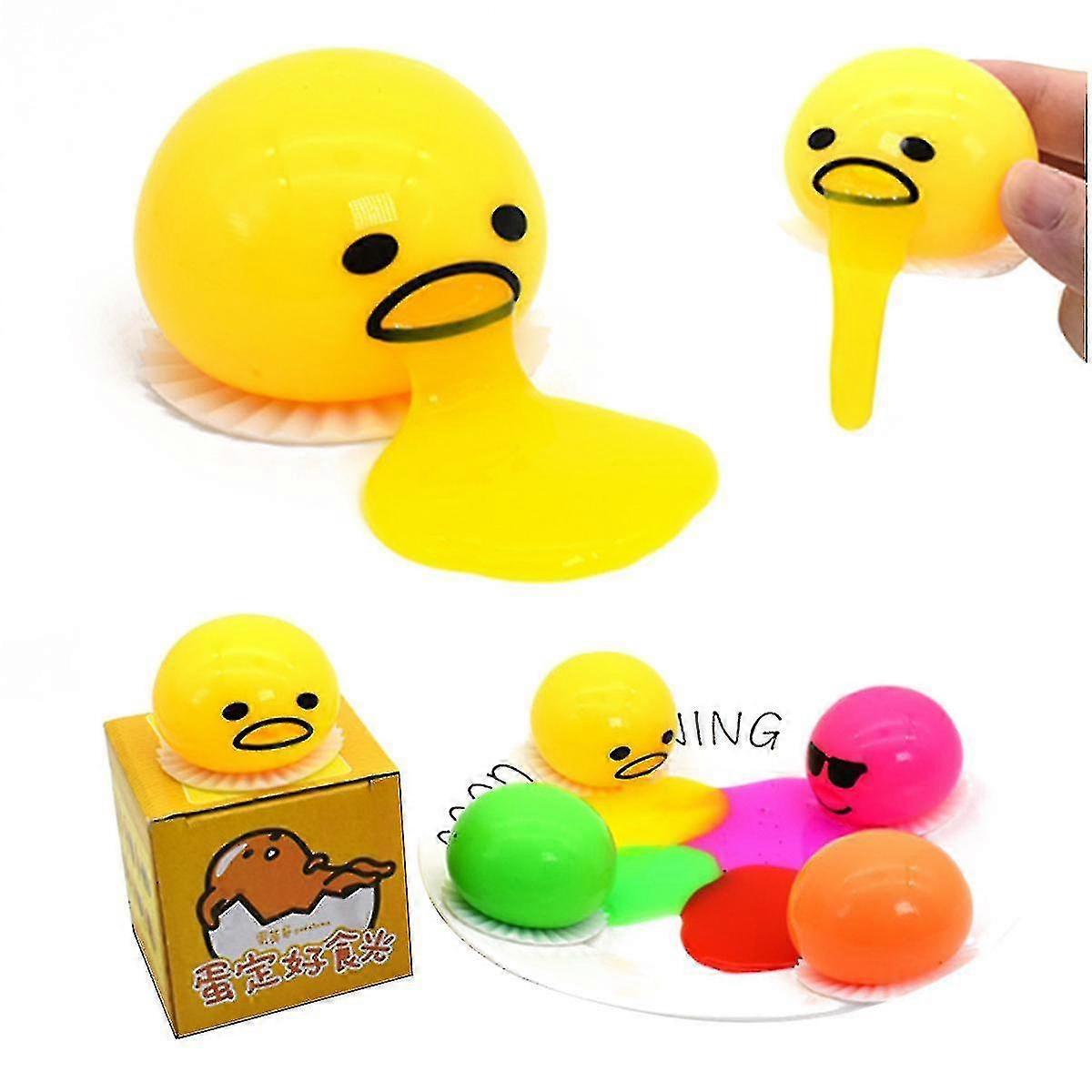 4-pack Yellow Round Vomit Sucking Lazy Egg Yolk