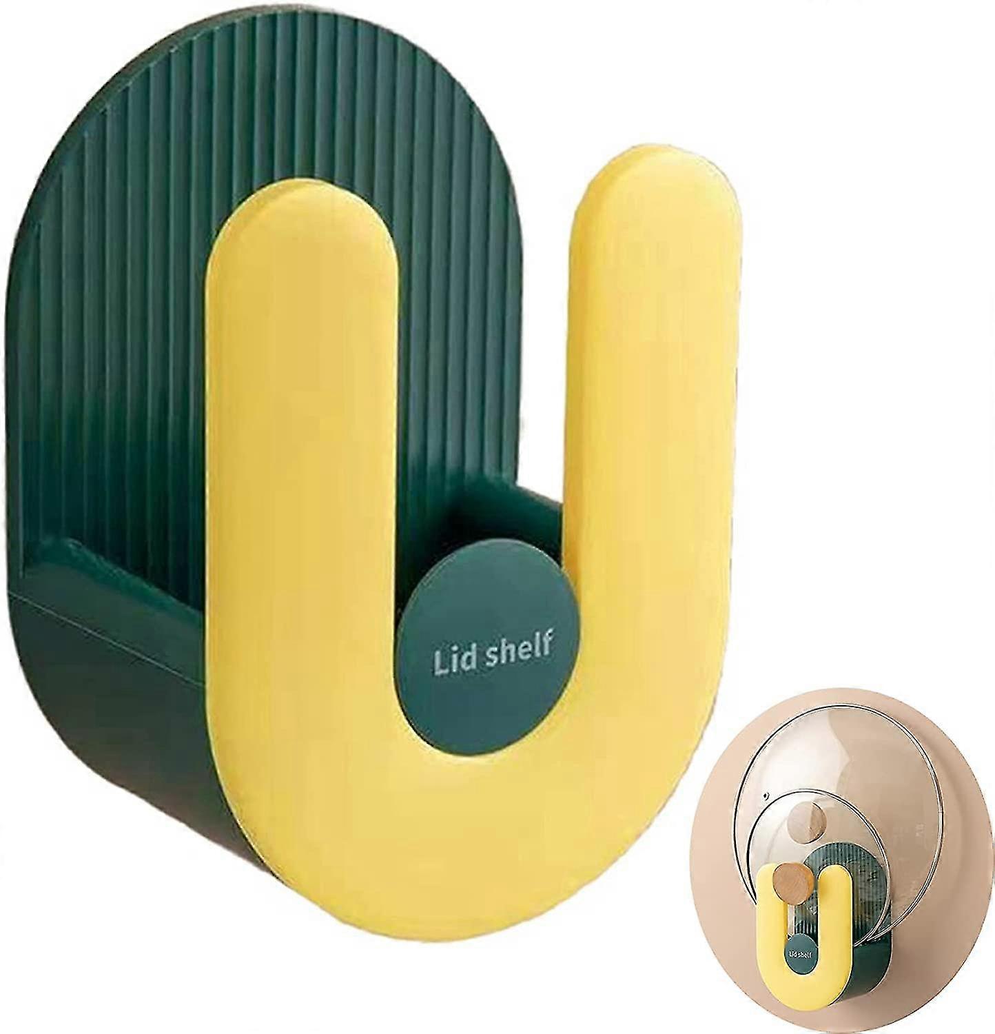 Wall Mounted Hanging Pot Holders Hanging Pot Lid Holder Compact Kitchen Cabinet Lid Holder For Most Pot Lids Of Different Sizes And Materials