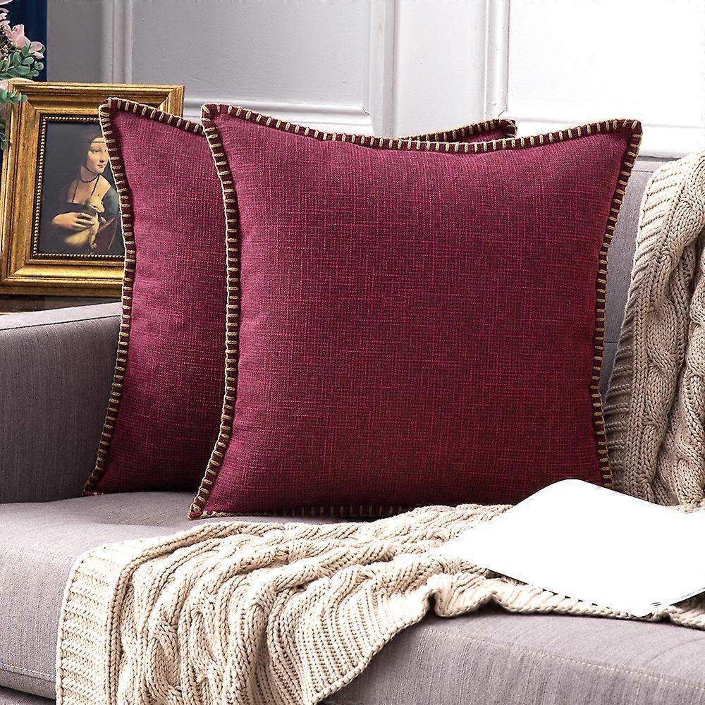 2 Pack Christmas Decor Pillowcase Burgundy