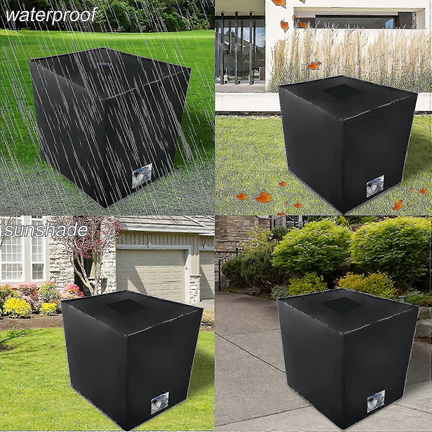 Wassertankabdeckung, Abdeckung für 1000 l IBC-Tank mit rechteckiger Abdeckung 25 x 25 cm