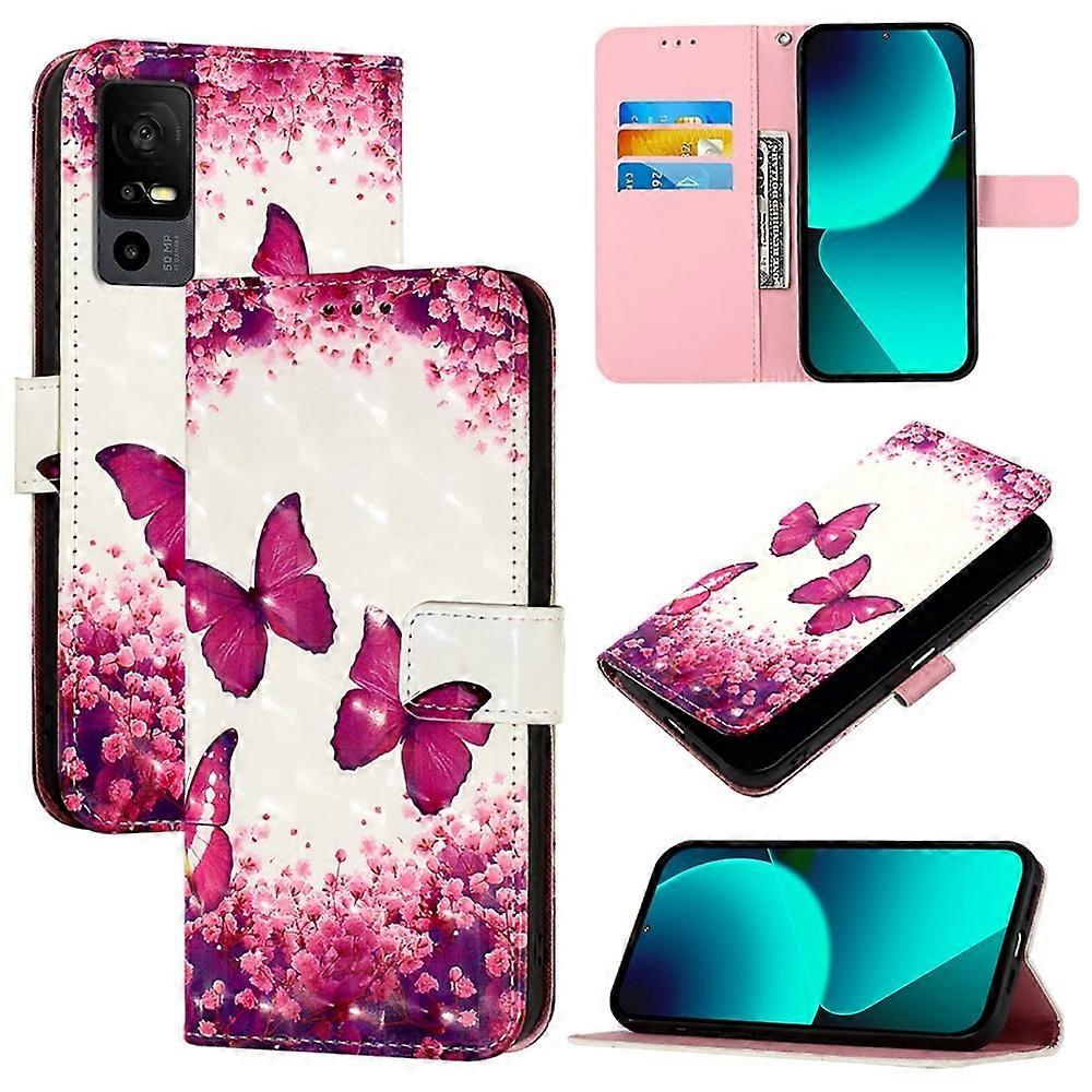 3D Painting Leather Case For TCL 40 R 5G