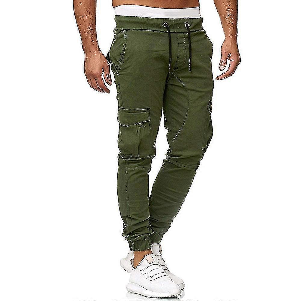 Miehet Pant Sport Combat Plain Casual Work Rahtihousut