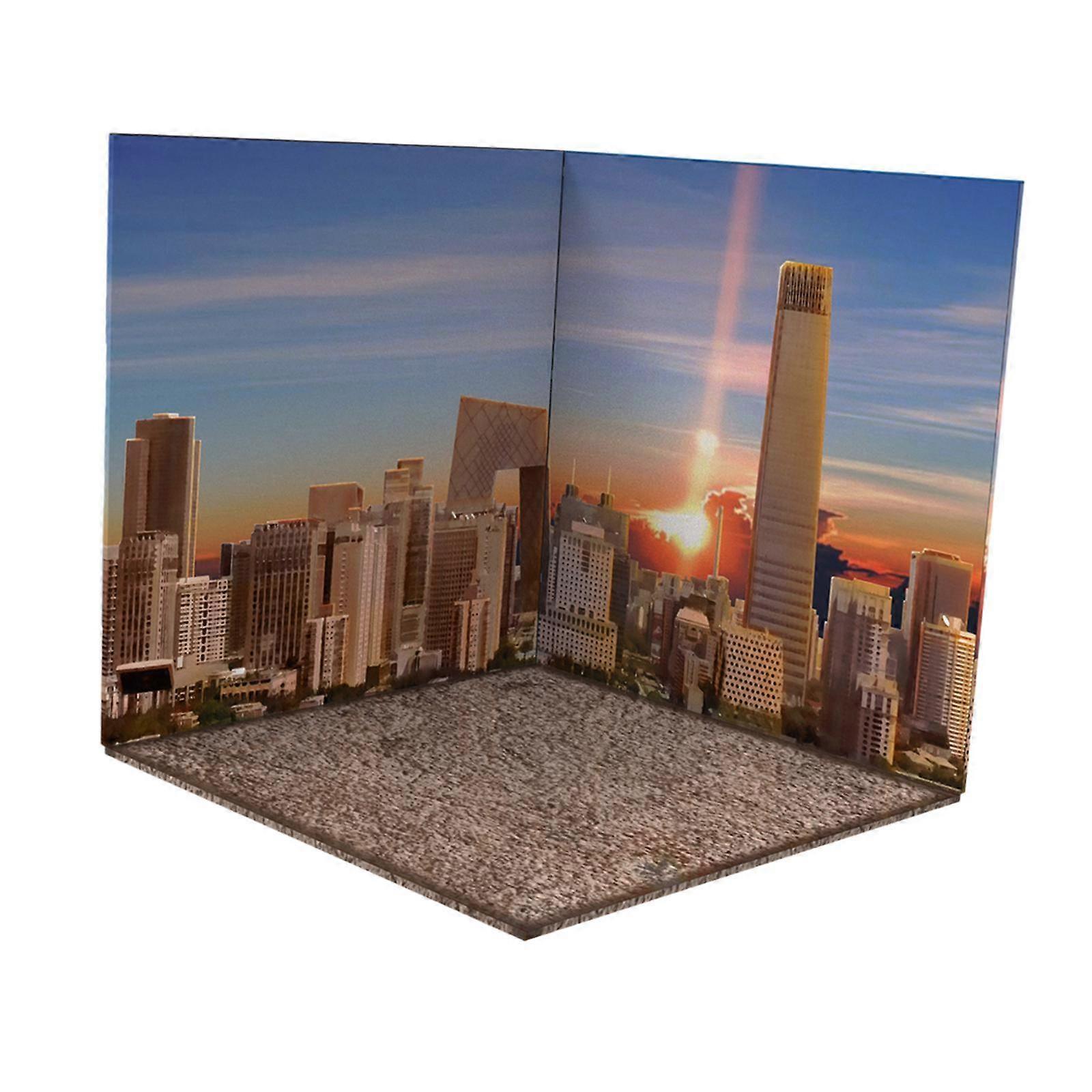 1:6 Scale Backdrop Scene Layout Scene Display for Diecast Car Action Figures city
