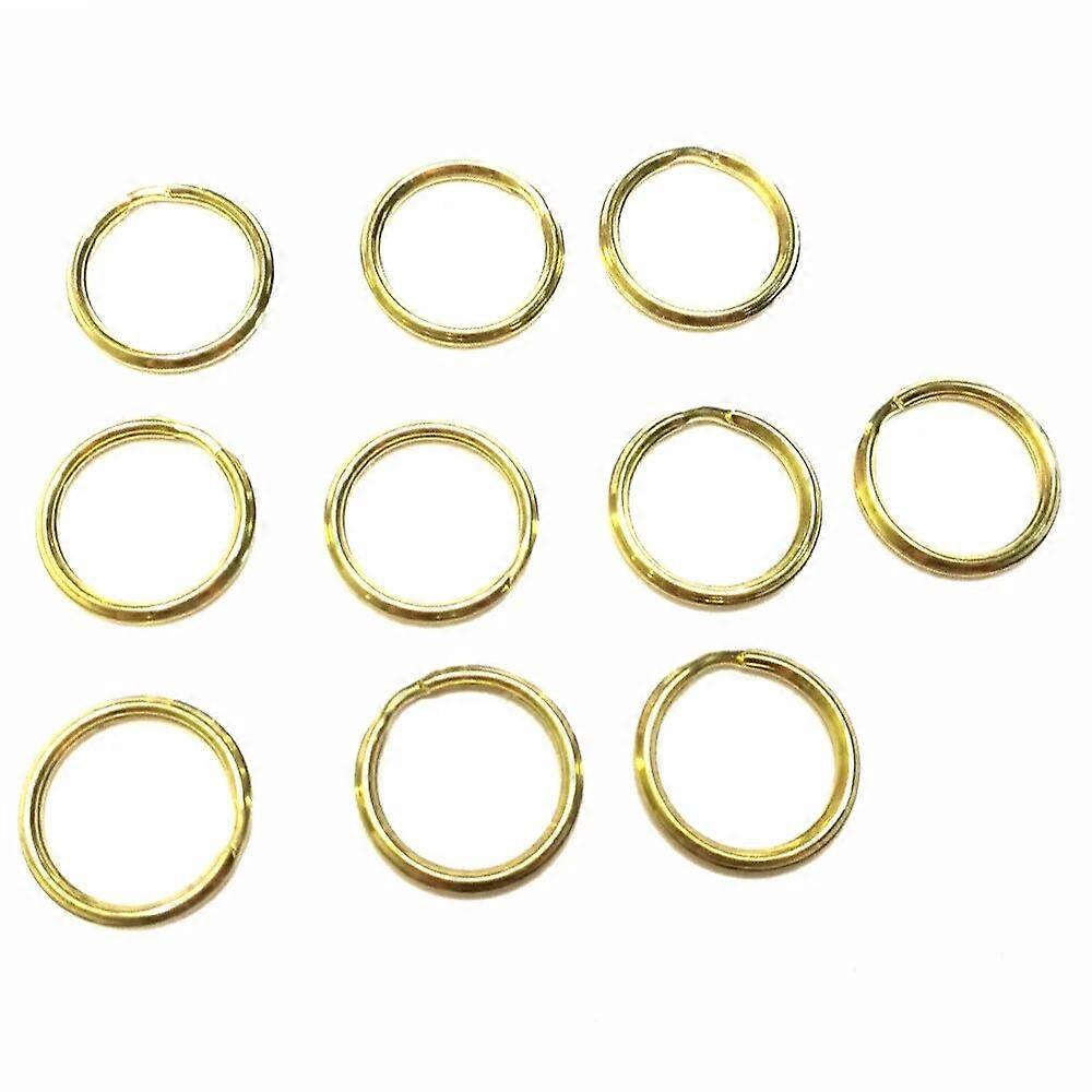 10PCS Brass Split Rings Keyring Keychain Hook Loop Hoop Key Holder Rings DIY key Chain circles