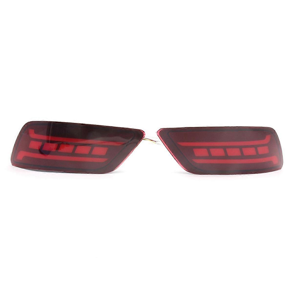 For 2019-2023 Car LED Rear Bumper Reflector Light Tail Auto Turn Signal Brake Lamp Red