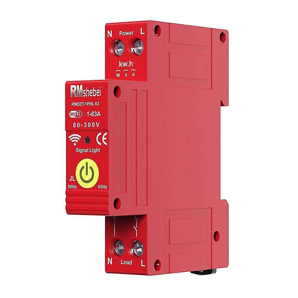 Tuya Wifi Intelligent Circuit Breaker Automatic Reclosing Switch App Control Compatible With Alexa