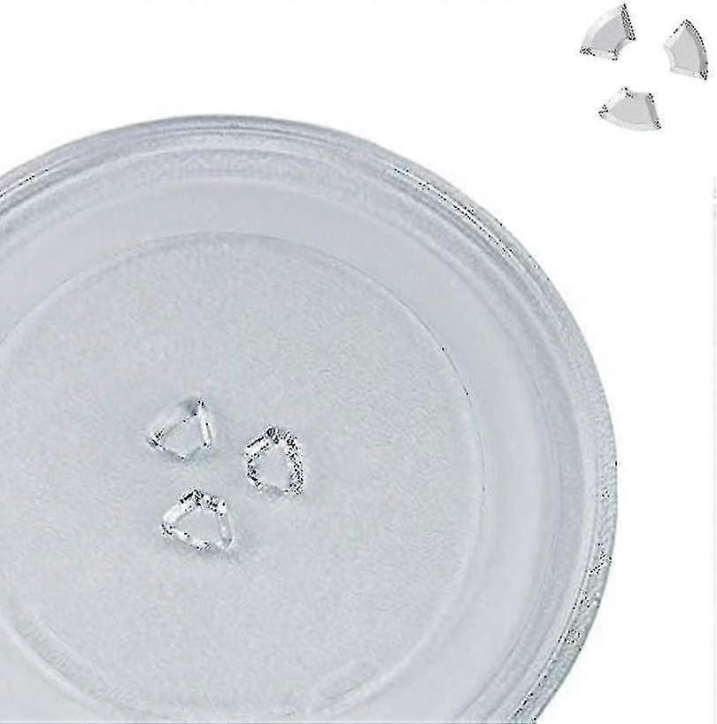 Placa de vidro giratória universal de micro-ondas com 3 luminárias, 245 mm