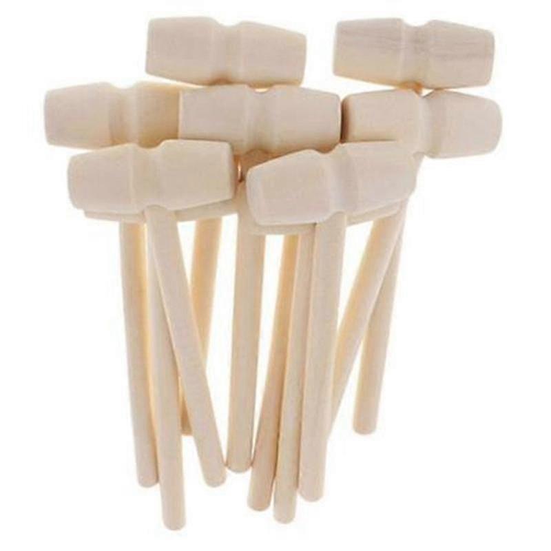 30 Mini Lobster Crab and Other Shellfish Wooden Hammers, Solid Wood Mini Hammer Striking Airplanes