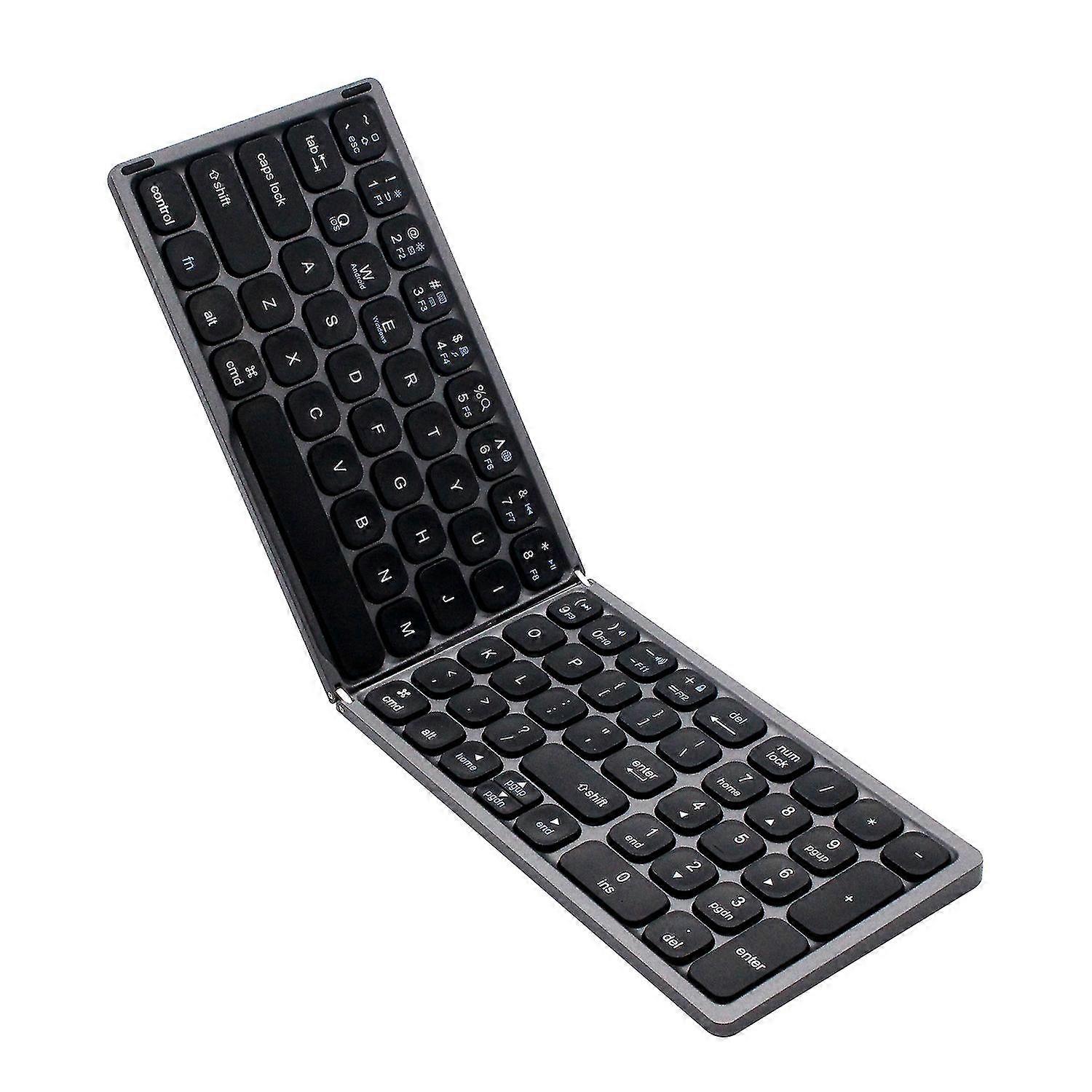 Bluetooth Wireless Keyboard, 81 Keys Foldable Keyboard Support Tablet And Smartphone