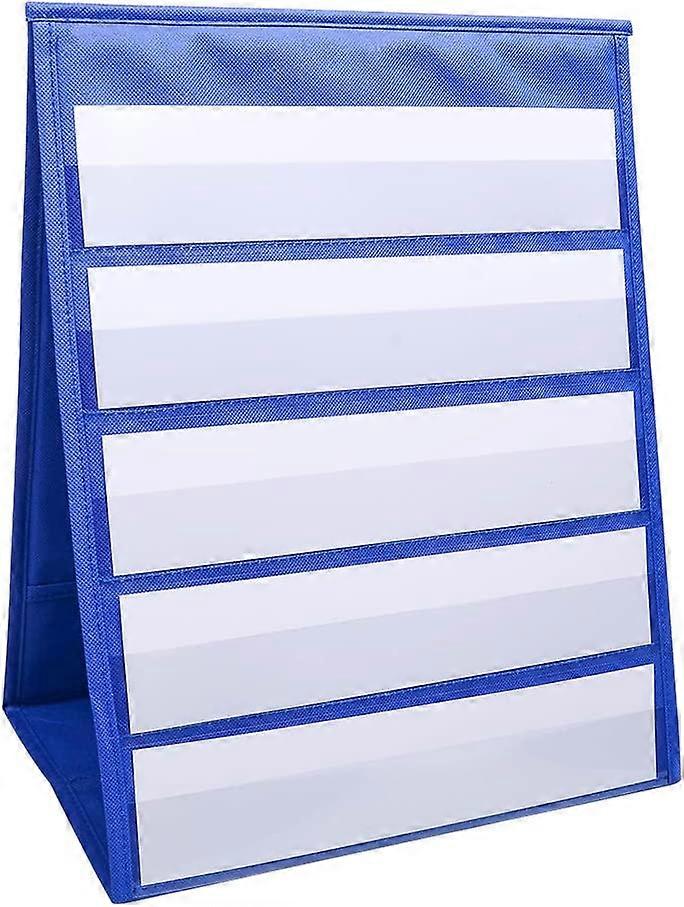 Double Sided Tabletop Pocket Chart, Free Standing Tabletop Tabletop Pocket Chart, Sentence Strip Folder for Individual or Small Group Use in the Class