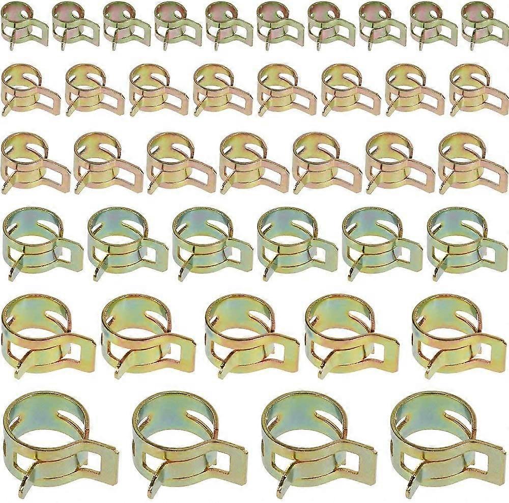60PCS Spring Clip Hose Clamps Spring Clip Clamps Hose Adjustable Clamp 6 Kinds of Sizes for Fixing Flexible Pipes and Hoses