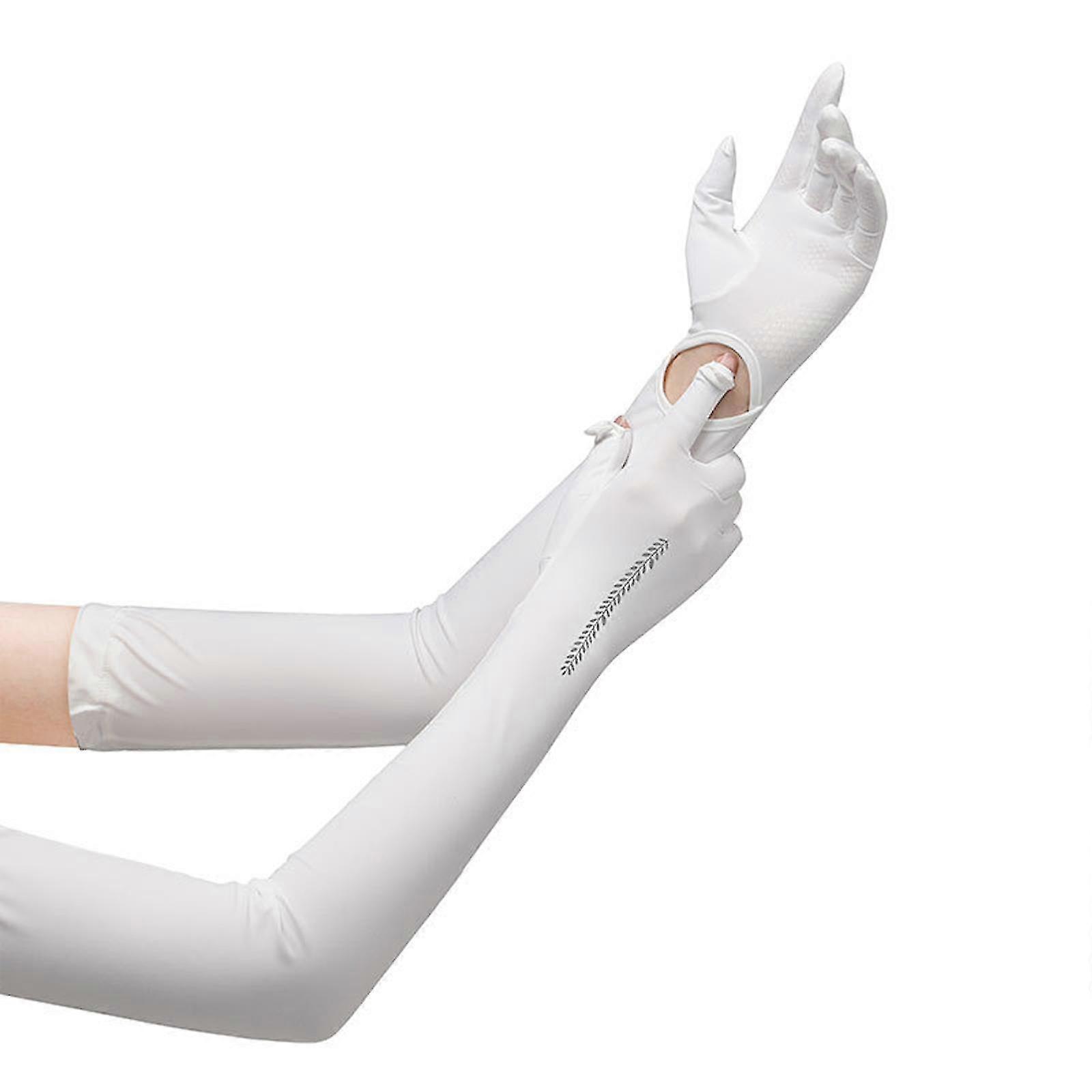 تسليم سريع ذراع طويل القيادة قفازات نصف إصبع كم الرياضة الأشعة فوق البنفسجية غطاء الحماية من الشمس عدم الانزلاق إصبع كامل