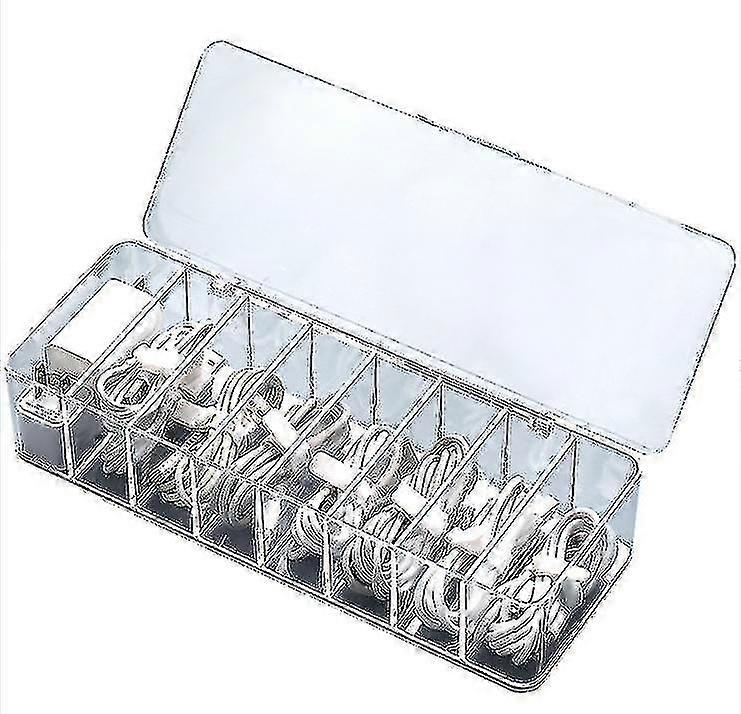 Transparent D Electronic Accessories Cable Charr Wires 8 Grids Stora Box