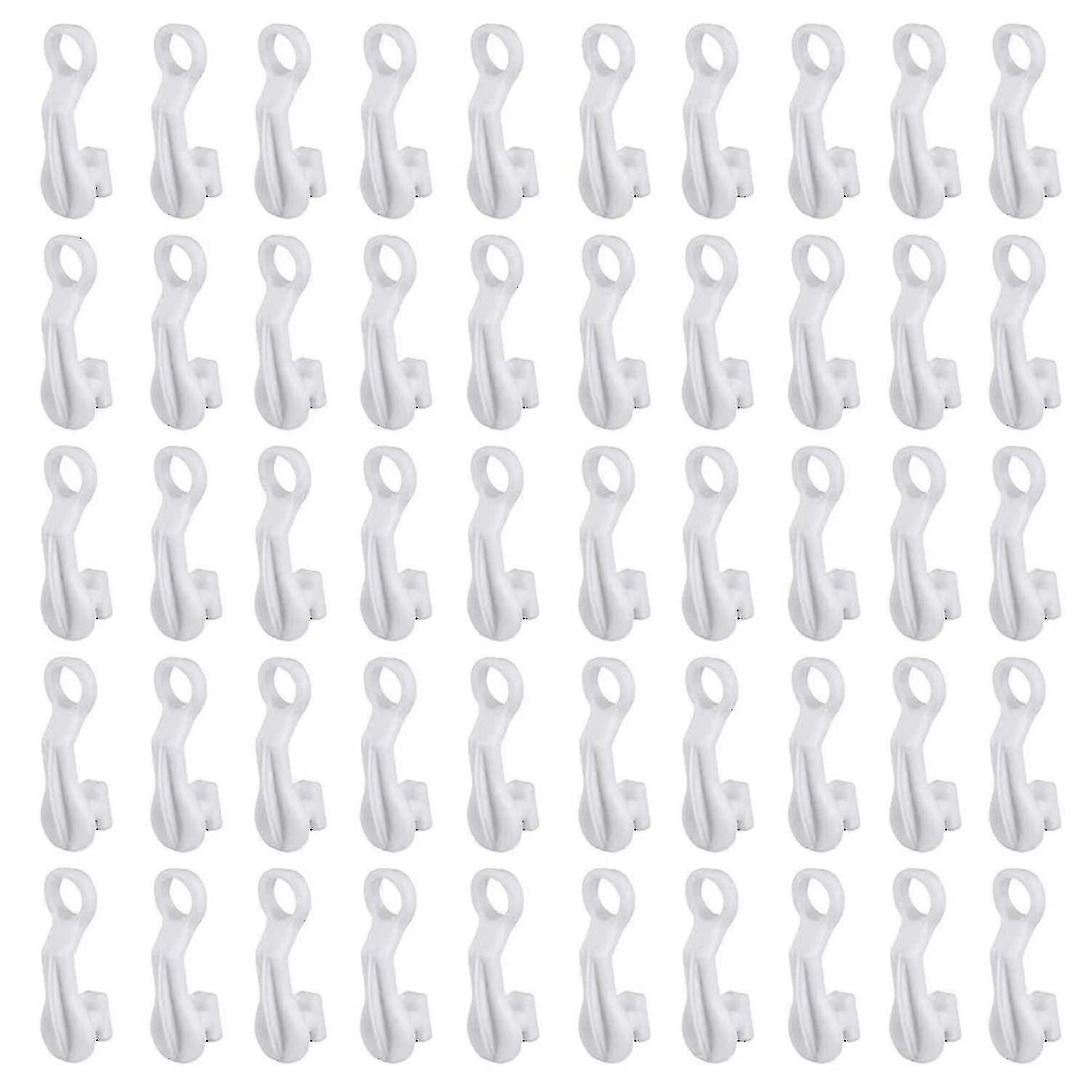 50buc alb cortina din plastic Hook Perdea Planor scripete Perdea Hook