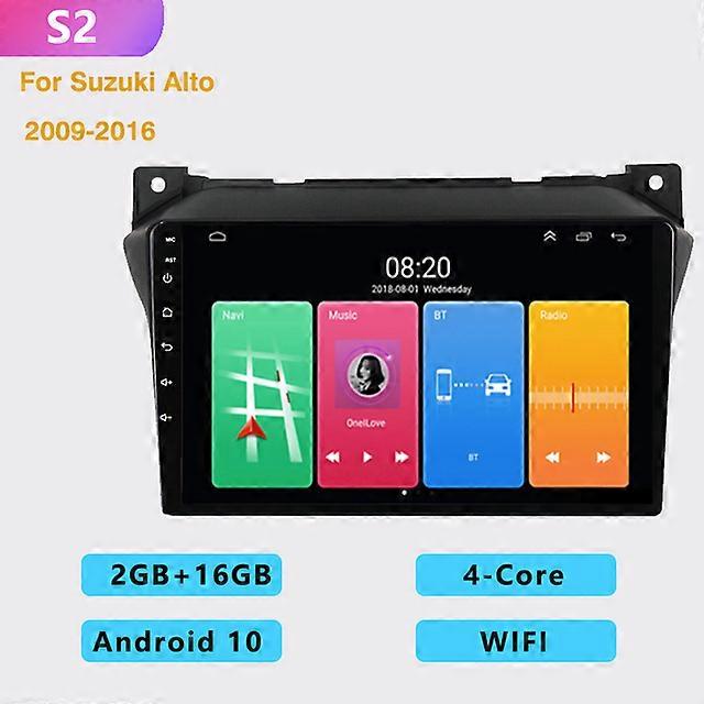 2 DIN 4+64G android 10 Car radio Multimedia Player Carplay Auto GPS navigation DSP RDS For Suzuki Alto 2009 2010-2016