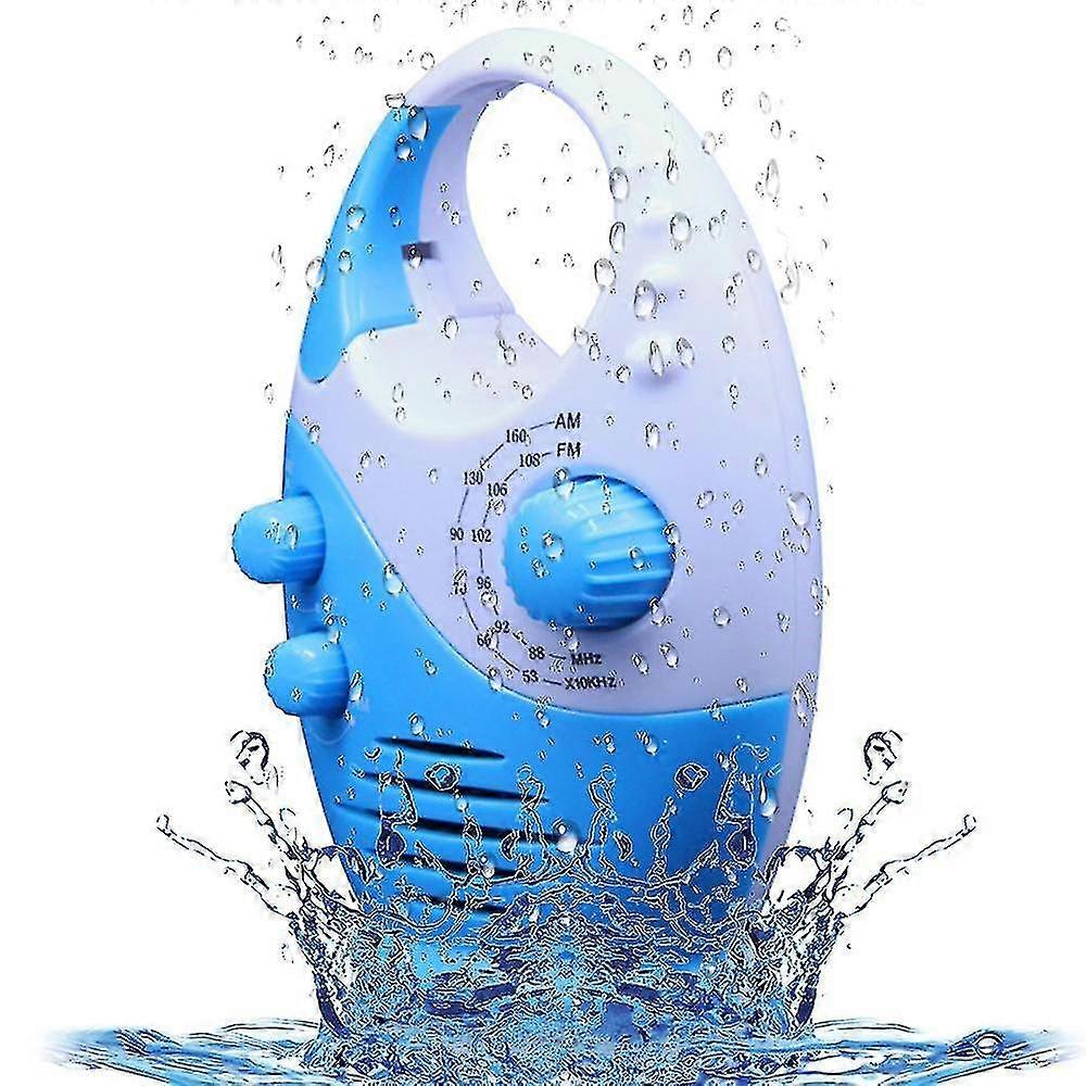 Adjustable Volume Waterproof Shower Radio AM FM Button Speaker