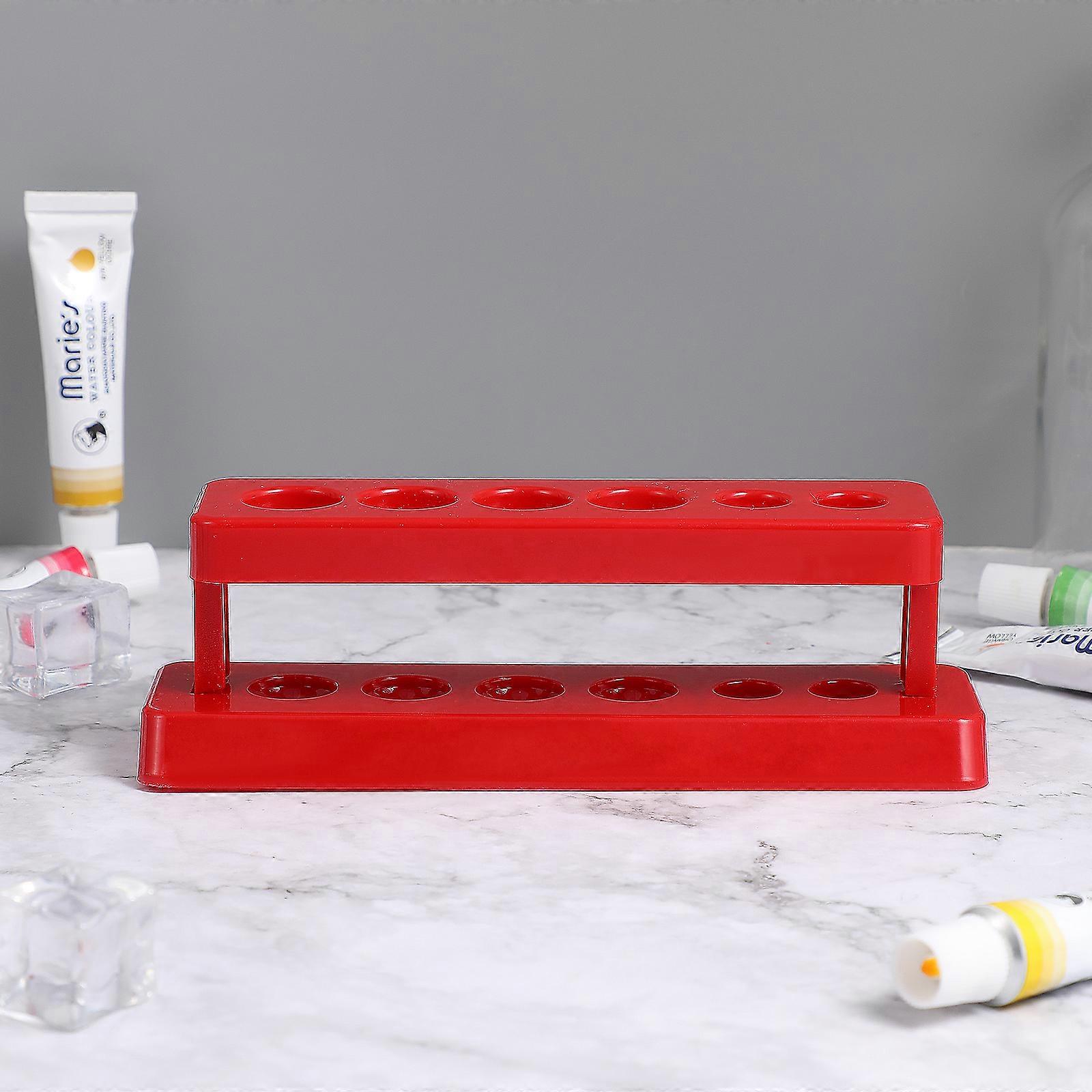 iplusmile 3 قطع اختبار أنبوب حامل اختبار البلاستيك 6-حفرة أنبوب الرف مختبر المدرسة الوسائل التعليمية (لون عشوائي)