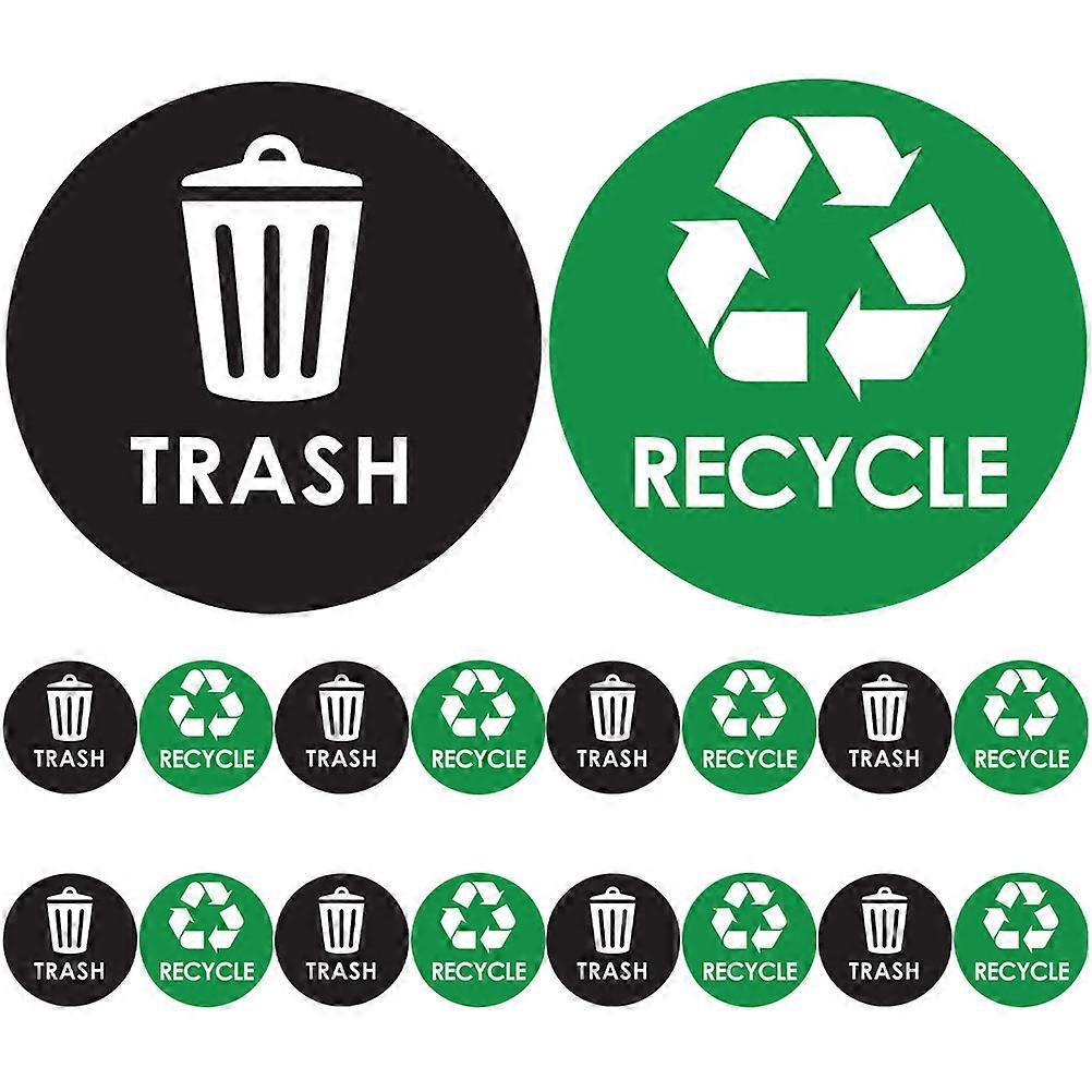 1 Set Trash Can Recycle Stickers Waste Sorting Decal Sticker Recycling Bin Signs Trash Can Decals