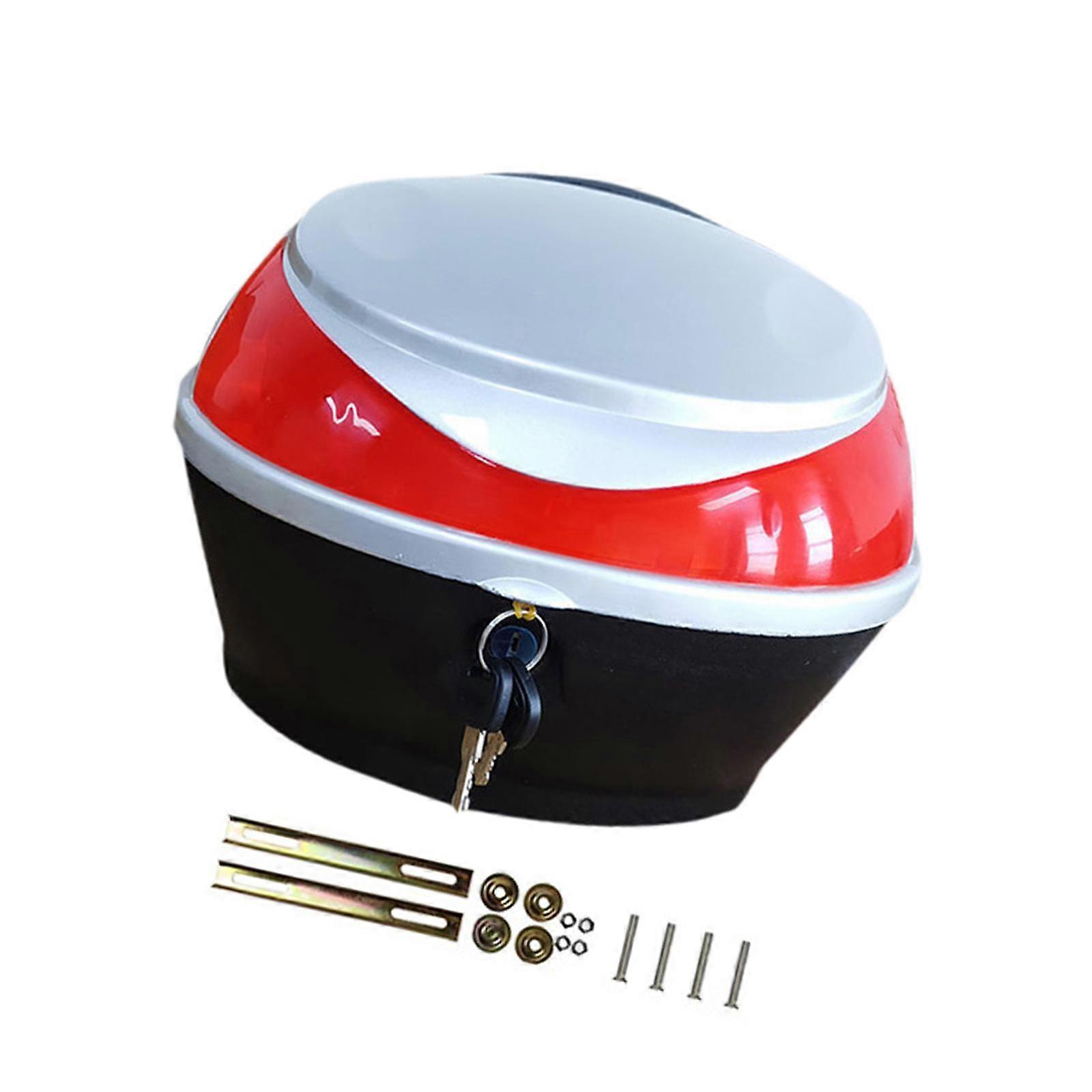 Motorcycle Top Case Motorcycle Rear Trunk for Snacks Maintenance Gear Wallet argent