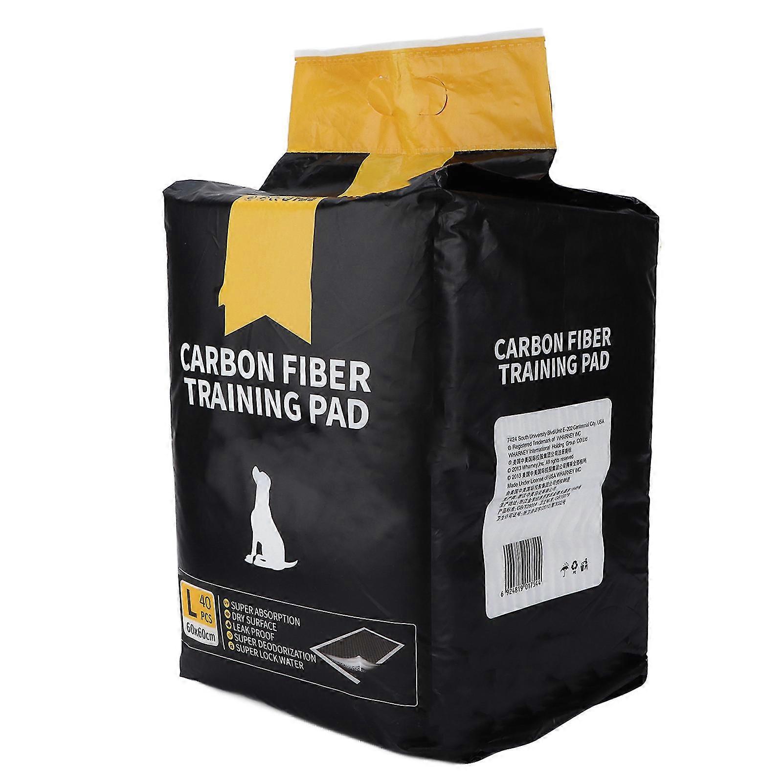 Disposable Dog Training Pads - Absorbent Bamboo Charcoal Male Pee Pads (40 Pieces, Size L 60x60)
