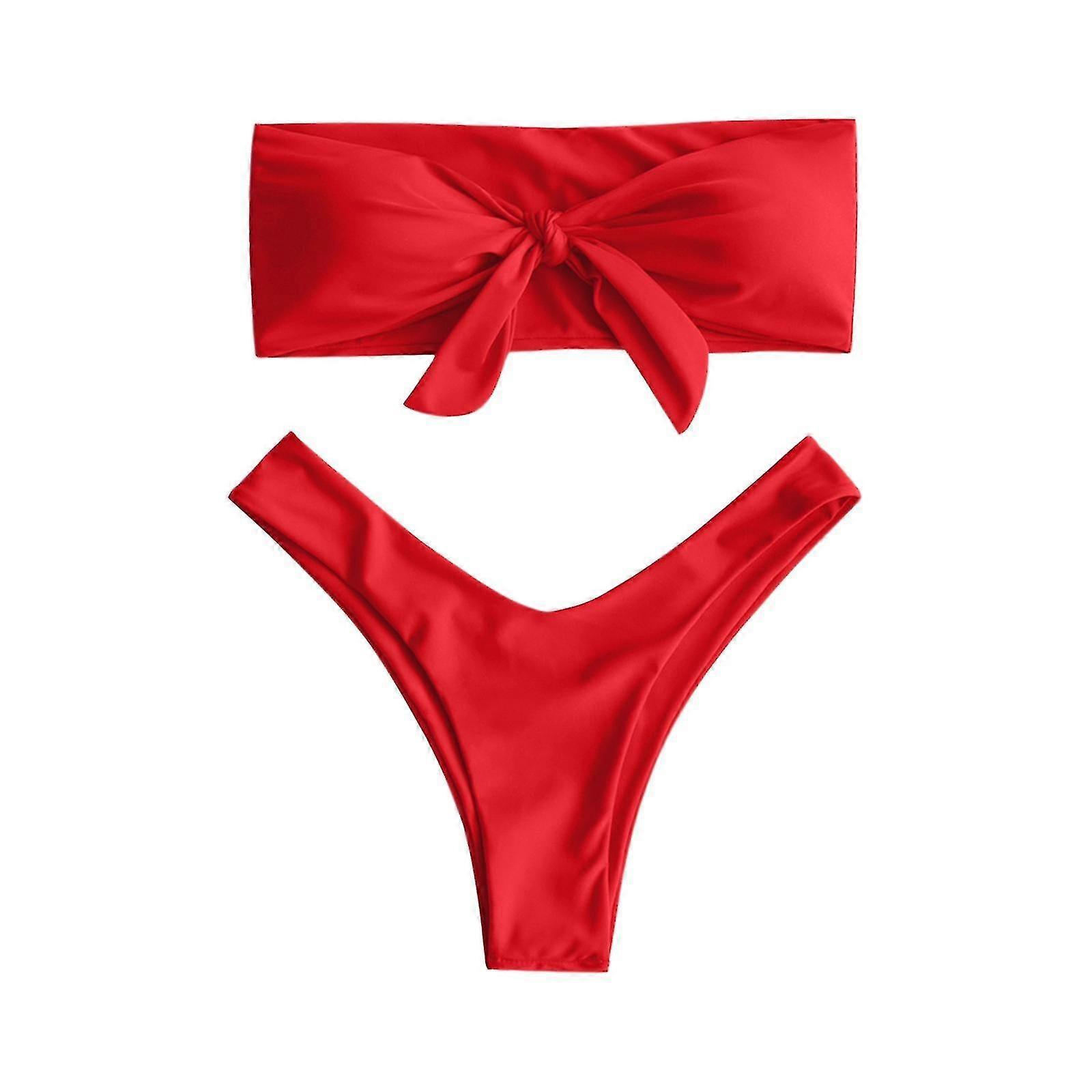 Femmes Sexy Solid Push Up Maillot de bain Mode Beachwear Bikini Maillot de bain