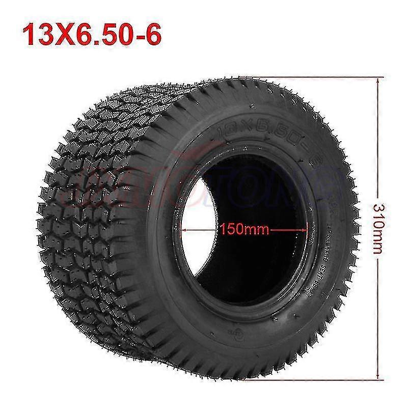 Otwoo 13x6.50-6 13 Inch Vacuum Widening Tire Tubeless Tyres Fits For Tourist Vehicle Four-wheel Beach Car Atv Go-kart Wheel