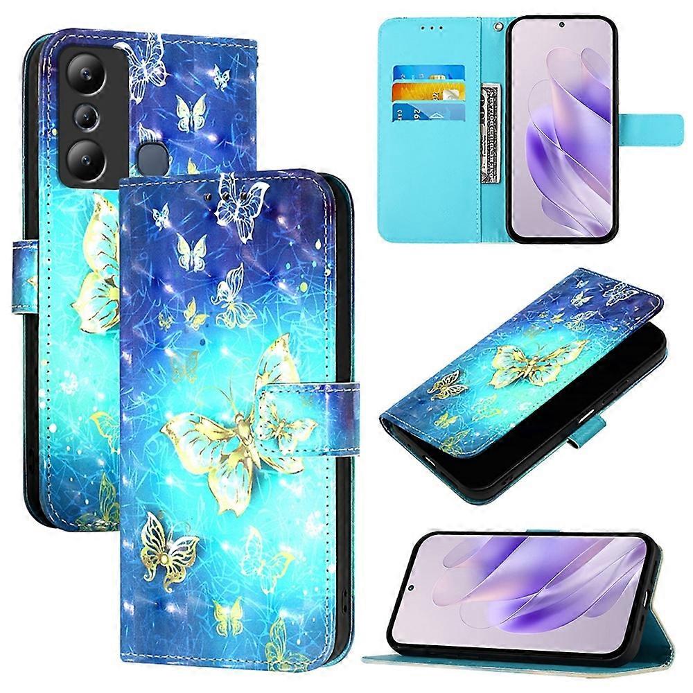 3D Painted PU Case For Infinix Hot 20i