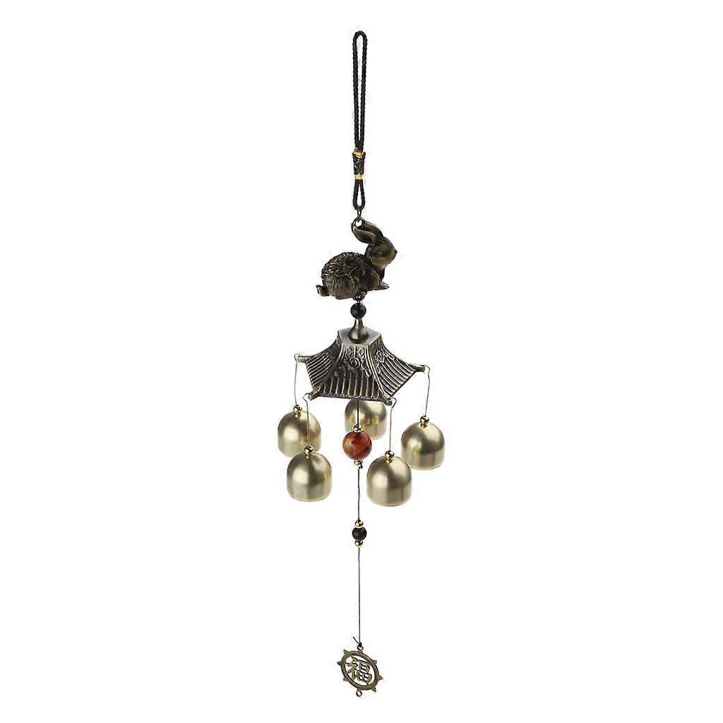 Vintage Rabbit Wind Chime Hanging Windchime Garden Front Door Decor