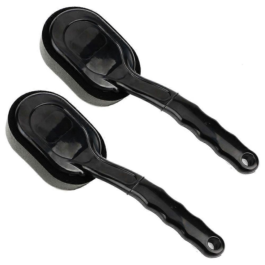 Tire Shine Applicator, Tire Dressing Applicator Pad, Tire Sponge Applicator Curved Tire Detail Sponge with Handle