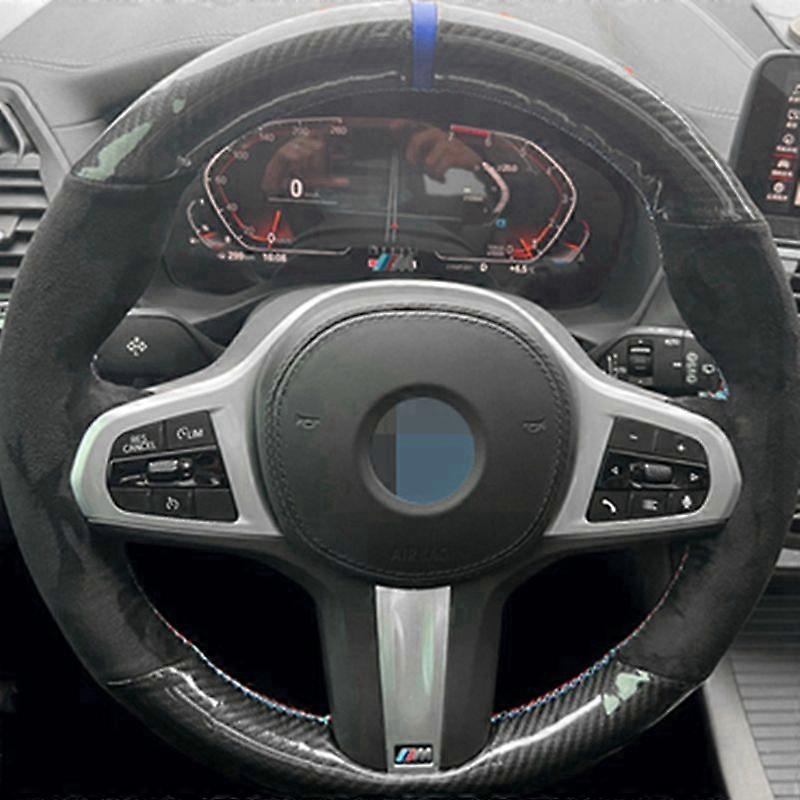 Suede Customized Car Steering Wheel Cover For BMW M Sport G30 G31 G32 G20 G21 G11 G12 G14 G15 G16 X3 G01 X4 G02 X5 G05 X7 G07