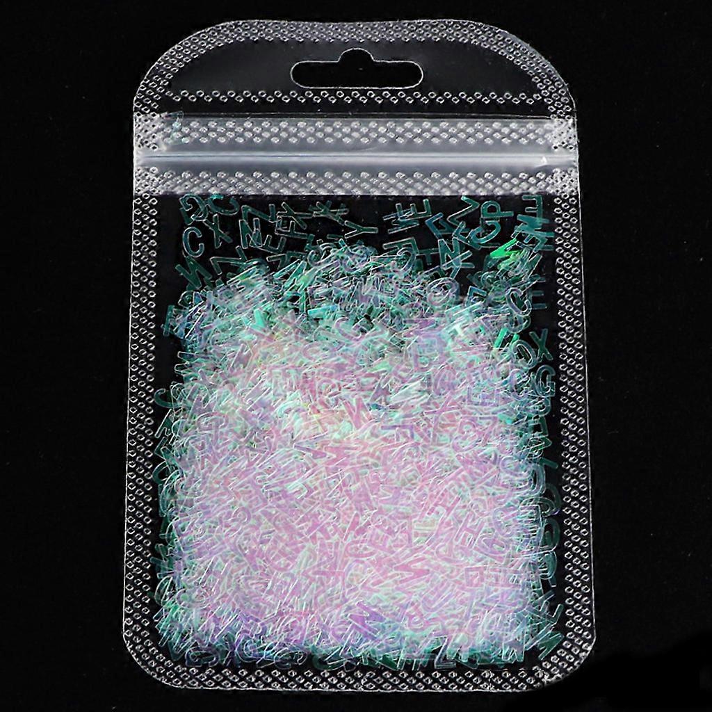 Flocons de paillettes holographiques de l'alphabet anglais, remplissage de moule en résine de