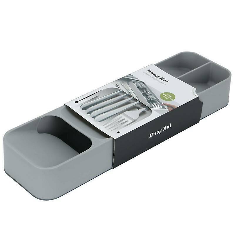 Drawer Compact Cutlery Spoon Fork Utensil Storage Organizer Tray