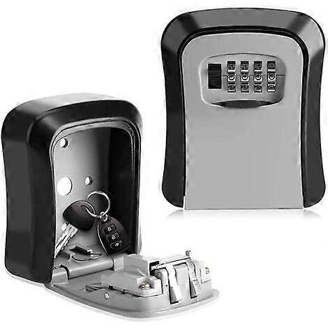 Key Lock Box Wall Mount 4-Combination Key Storage Lockbox Locked Combination Key Waterproof Safe Box