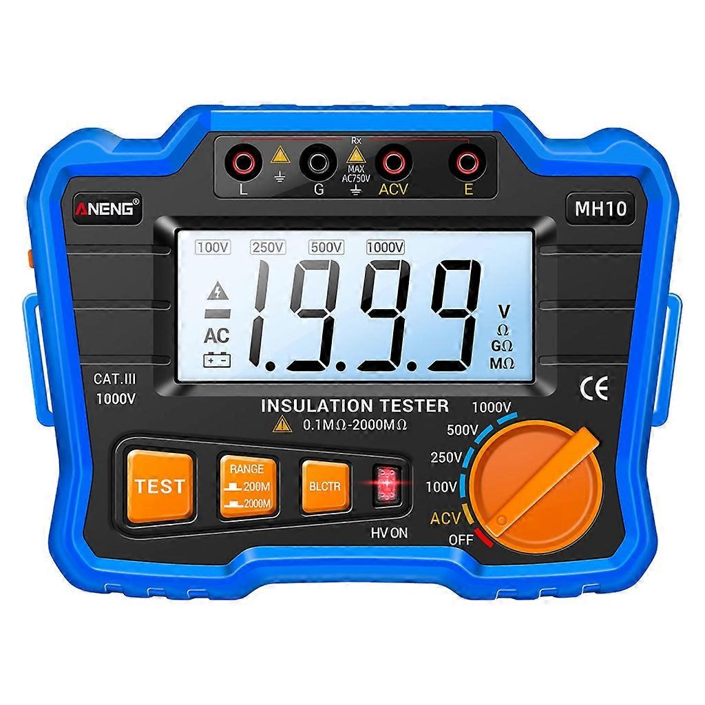 Compact Insulation Tester Resistance Meter LCD Display High Voltage Indicator