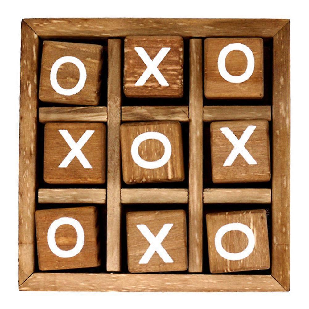1 Set Tic Tac Toe Wooden Board Games Parent-Child Intelligence Leisure Game Toy