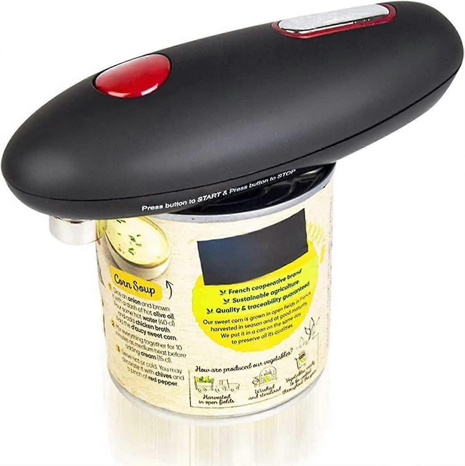 Apriscatole elettrico per cucina, apriscatole automatico Smooth Edge, apriscatole elettrico one touch adatto a lattine di tutte le dimensioni, apriscatole automatico per anziani, arte