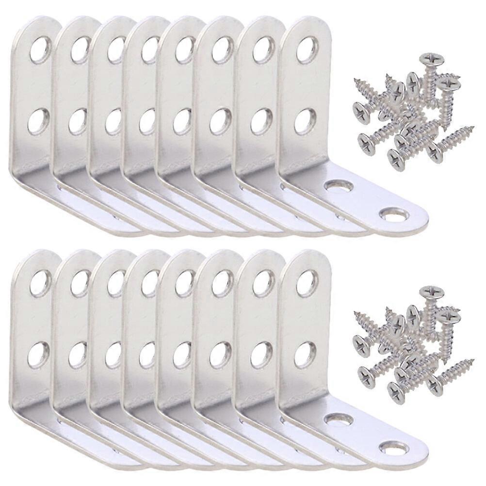 18 Sets L Bracket Corner Bracket Right Angle Bracket Corner Shelf Bracket Supply