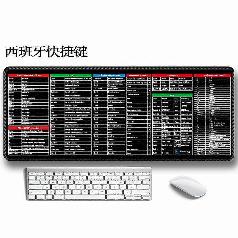 Tastatur Snarvei Musematte Gaming Pad Skrivebord Matte Tastatur Snarvei Pad Computer Mouse Pad
