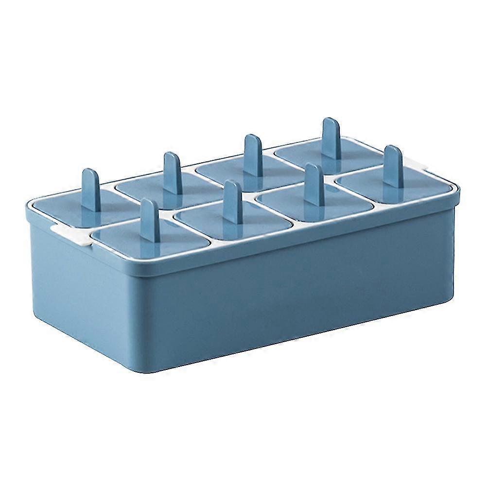 Diy Popsicle Mold Square Ice Cream Making Mold Kitchen Ice Box Mold Creative Ice Grid (blue)