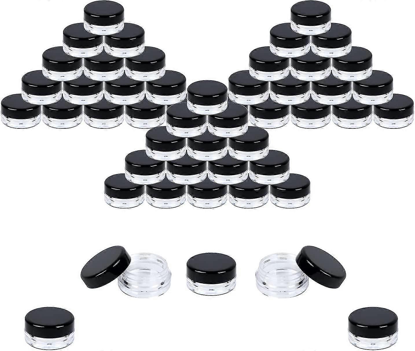 50pcs 5ml Round Clear Wide-mouth Leak Proof Plastic Container Jars With Lids Diy Slime Making