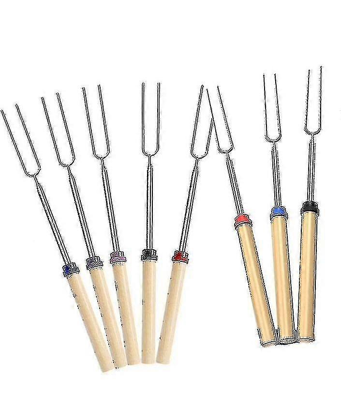 Grill Skewer Marshmallow Roasting Sticks Telescopic Skewers8pcs-random
