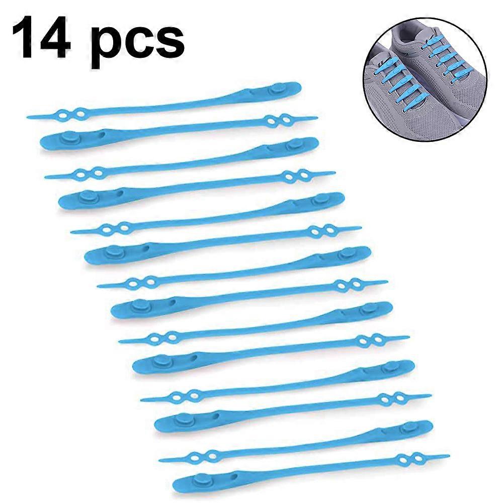 1 set Elastic Round Toe Lazy Shoelaces Adults and Children's Double Hole Diversified Use Silicone Shoelaces