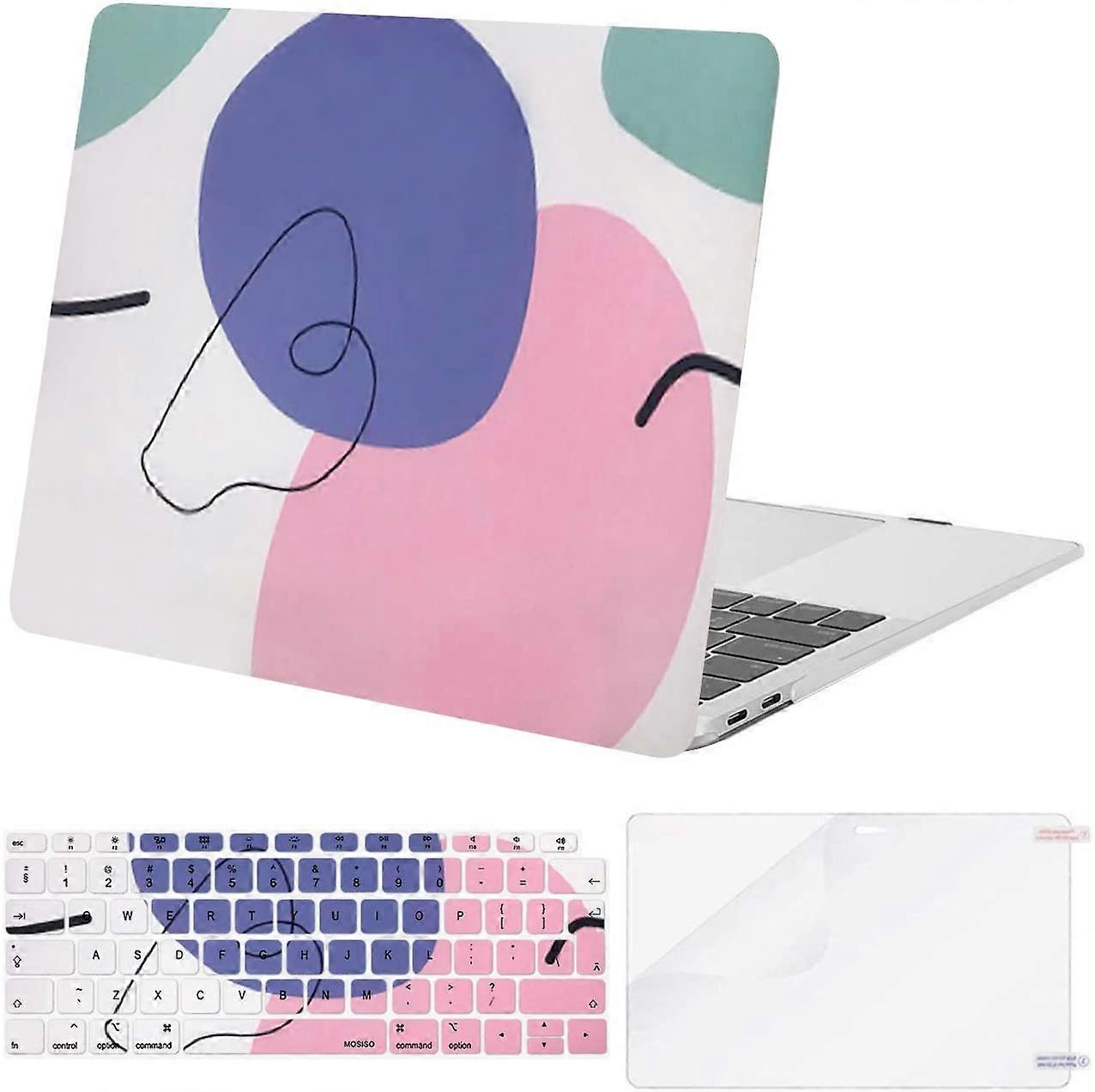 Compatible with MacBook Air 13 inch Case 2022 2021 2020 2019 2018 A2337 M1 A2179 A1932 Retina, Plastic Pattern Hard Shell Case & Keyboard Cover Skin &