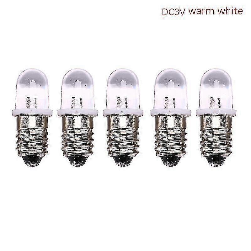5pcs E10 Led Bulb E10 Dc 3v 4.5v Instrument Bulb E10 Indicator Bulb Old Fashioned Flashlight Bulb