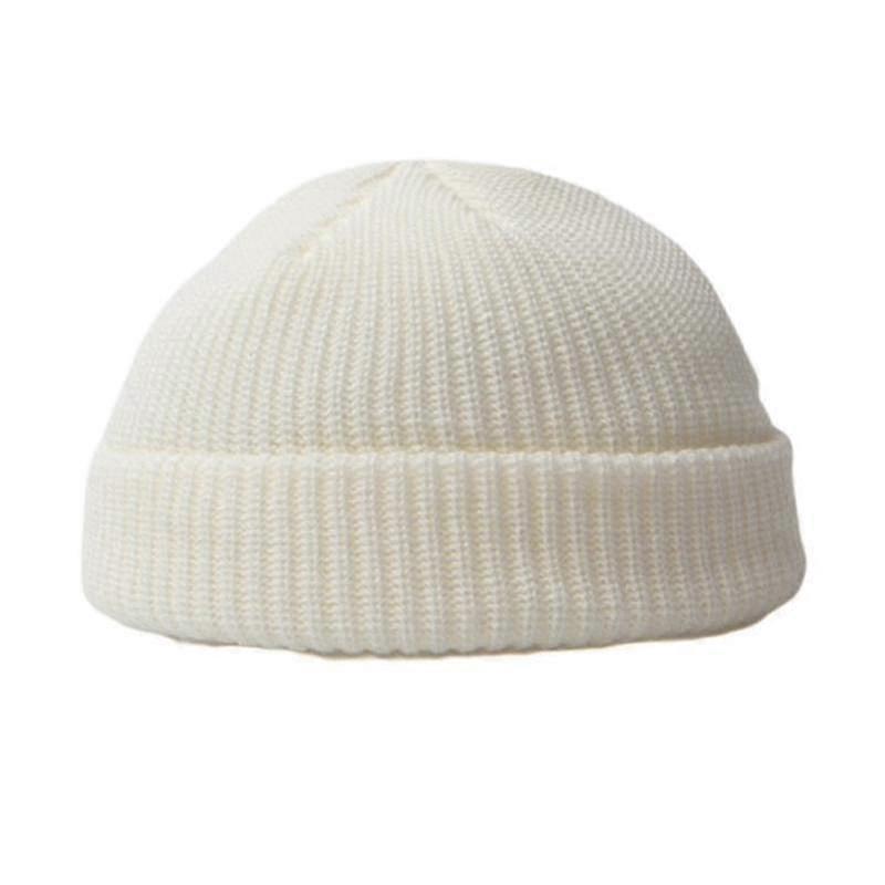 Cold Hat Winter Warm Pullover Hat Versatile Double Knit Wool Hat Solid Color Fashion Outdoor Hat-r