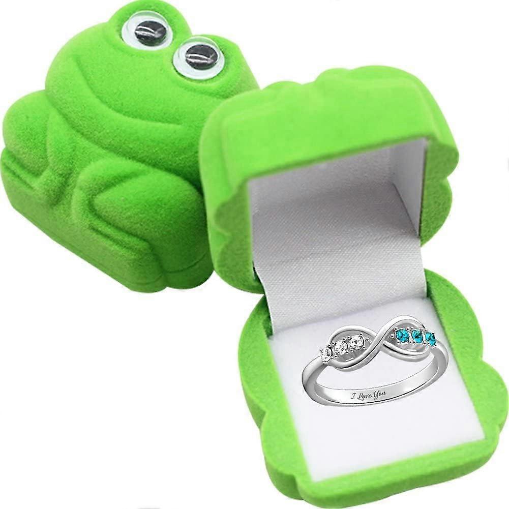 2pcs Shape Jewelry Case Ring Earring Display Box