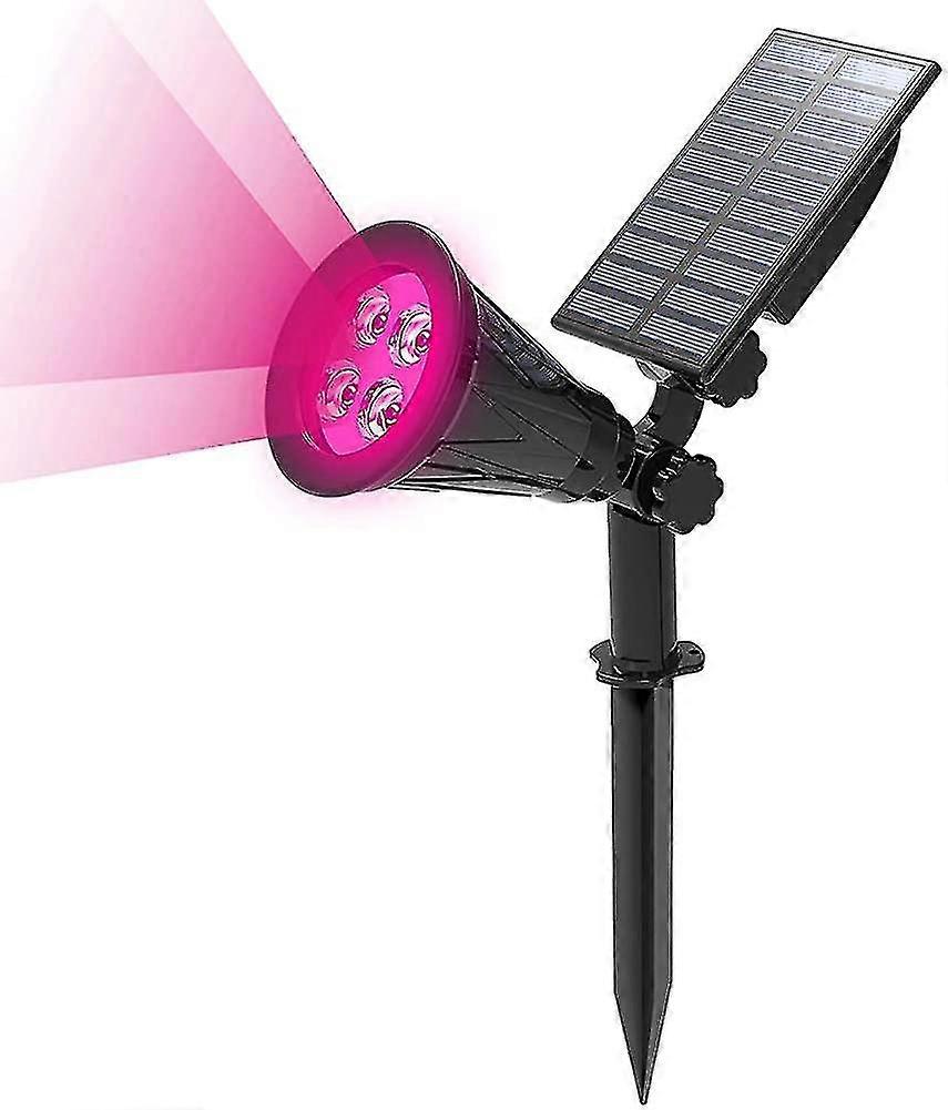 Led Solar Spotlights. 4 Leds Waterproof Solar Powered Security Garden